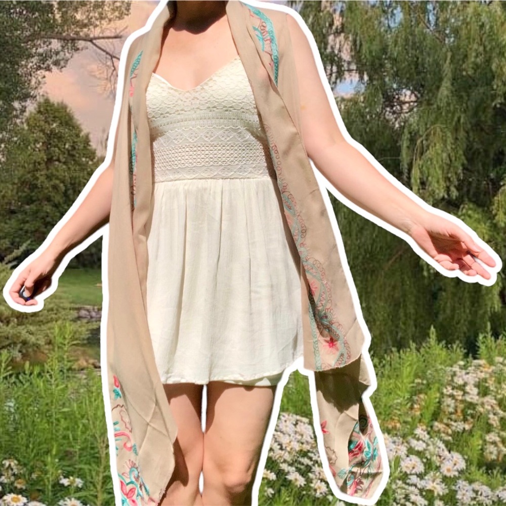 Forever 21 White Lace Summer Fairy Dress, Size M